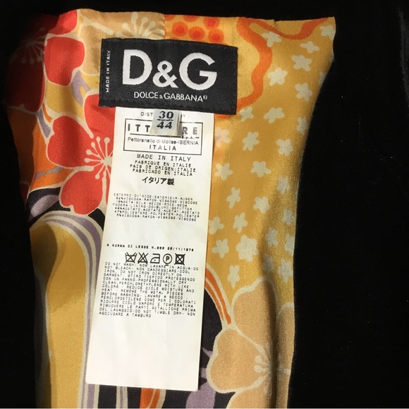 Dolce & Gabbana Velvet Blazer S 30/44 - Picture 2 of 11